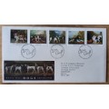 1991 Great Britain Dogs FDC + 5 MNH blocks of 4