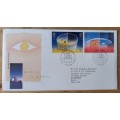 1991 Great Britain `Europe in Space` FDC + 2 blocks of 8 MNH stamps