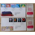 1987 Great Britain full set of 11 FDCs & 34 MNH stamps - including Machins, CV$110