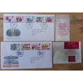 Great Britain 1982 + 1983 lot of 11 FDCs & 59 mint stamps, including Machins, CV$100