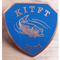 Vintage 1971 Kariba Invitation Tiger Fish Tournament copper badge