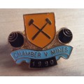 Vintage lot of 11 Chamber of Mines bowls pin badges 1971 to 1990