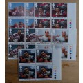 1995 Great Britain Rugby League FDC + 5 MNH blocks of 4