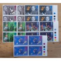 1996 Great Britain `Big Stars from the Small Screen` FDC + 5 MNH blocks of 4