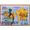 Barbados 20c 1977 Orchid used - rare