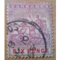 Barbados 6 Pence 1905 used