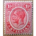 St Lucia 1 1/2 C 1921 MH