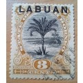 North Borneo Labuan overprint 3c 1894 used