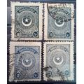 Turkey 1924 crescent and star 10 Piastres variations, used