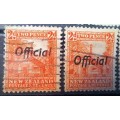 New Zealand lot of 5 used officials 1927-1934