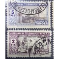 Spanish Tangier 1946 lot of 8 used Telegraph Orphan Tax stamps