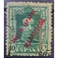 Spanish Tangier 10c 1929 with control number, used