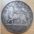 1897 Ethiopia large silver Birr (EE1889)