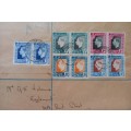 1937 SA Union lot of 2 private registered FDCs, some tears in envelope
