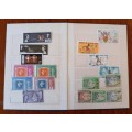 Small stamp album with 44 stamps from islands - many unused