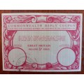 Commonwealth Reply Coupon 5d + International Reply Coupon 1 Shilling Britain