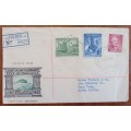 1947 Australia registered souvenir cover to Cape Town