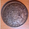 1952 Mozambique 72% silver 20 Escudos