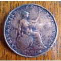 1858 Great Britain Half Penny cleaned