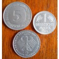 Germany Federal Republic lot of 3 coins