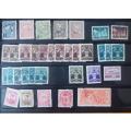 Romania lot of 137 used and MH tax, revenue and charity stamps