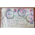 SA Union 1936 registered cover with Jipex stamps and cancellations