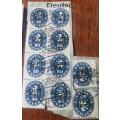 Germany 1920 and 1921 lot of service stamp multiples used
