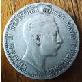 Germany Prussia silver 2 Mark 1902 holed and plugged