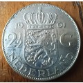 Netherlands silver 2 1/2 Gulden 1961