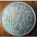 Netherlands silver 2 1/2 Gulden 1963