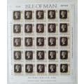 Isle of Man 1990 penny black commemorative sheetlet of 25 stamps MH