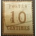 North German Postal District Alsace-Lorraine 10 Centimes 1870 - both pattern types used