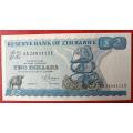 Zimbabwe $2 1983 Harare UNC Series AB-E