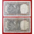 Rhodesia $5 1978 two used notes - Series M19