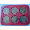 Soviet Russia USSR mint set of 1980 Olympics coins (6 coins)