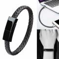 USB Charger - USB Bracelet Charger Real Leather - Data Charging Cable