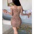 Bodycon Dress With Waist-Cinching And Bodycon M