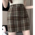 Vintage Grid Pattern Midi Skirt Size 10