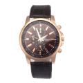 New Geneva Leather Watch Analog Quartz Dial Wrist Watch Unisex Men Sport Watches