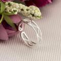 925 Sterling Silver Plated Women Fashion jewelry Ring SIZE OPEN #23