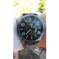 Fashion Men's Leather Military Casual Analog  Wrist Watch, Business Watch