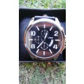 Men's Leather Military  Wrist Watch