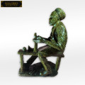 African Soap Stone Shoemaker Statue