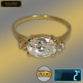 Vintage 9ct Yellow Gold Ring With A 1.25ct Cubic Zirconia