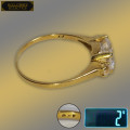 Vintage 9ct Yellow Gold Ring With A 1.25ct Cubic Zirconia