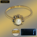 Vintage 9ct Yellow Gold Ring With A 0.4cm South Sea Pearl