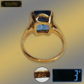 Vintage 9ct Rose Gold Ring With A 4.16ct Topaz