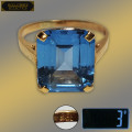 Vintage 9ct Rose Gold Ring With A 4.16ct Topaz