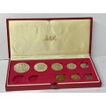 1980 Proof Set (No Gold) - Includes R1 Silver - in SA Mint Box.