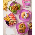 Tupperware Square Picnic Plates (4)  Microwaveable AVAILABLE IN TEAL OR SUMMER COLOURS